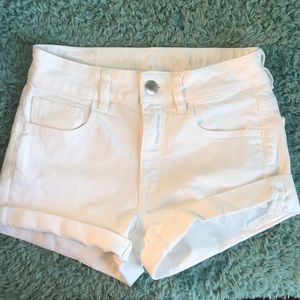 American Eagle Outfitters Hi-Rise Shortie - White